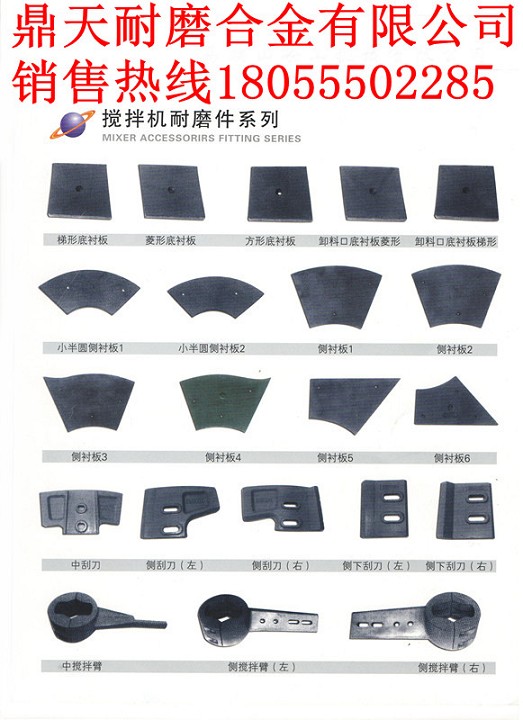 仕高瑪2方雙臥軸攪拌機(jī)側(cè)襯板、側(cè)刮刀、側(cè)下刮刀價(jià)格